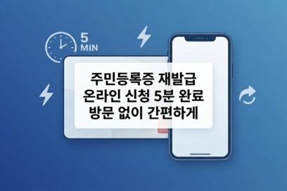 주민등록증 재발급 신청, 증명사진 하나로 접수까지 5분이면 끝납니다
