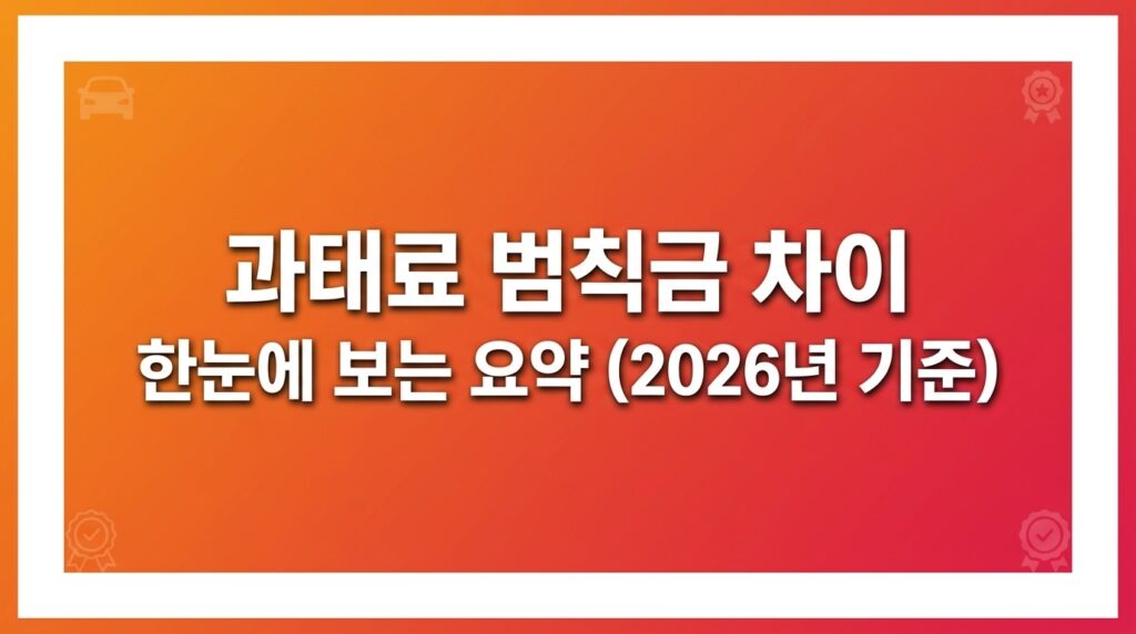 과태료 범칙금 차이