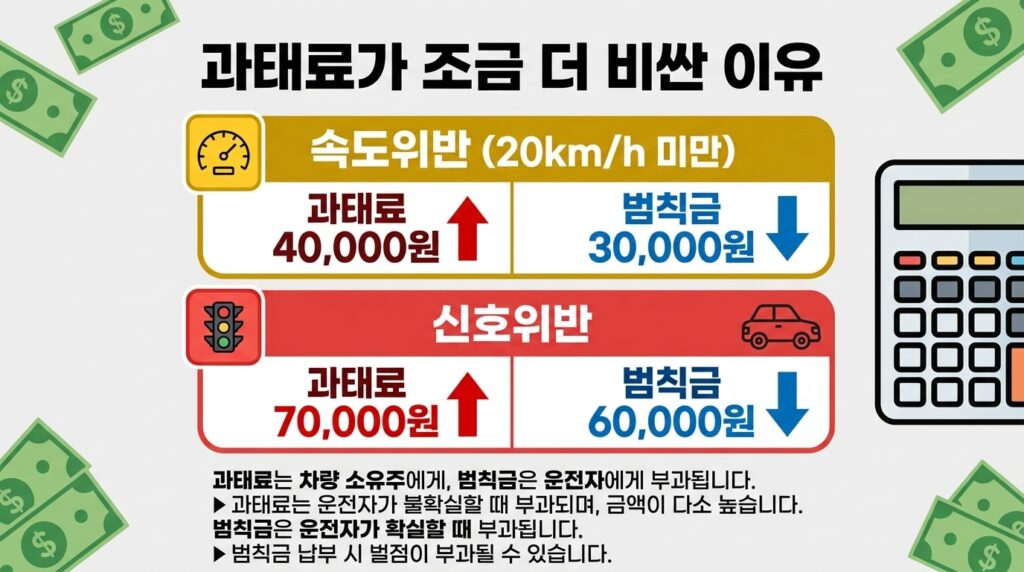 과태료 범칙금 가격비교