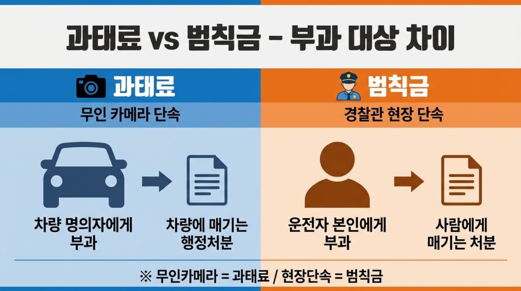 과태료 범칙금 차이 핵심